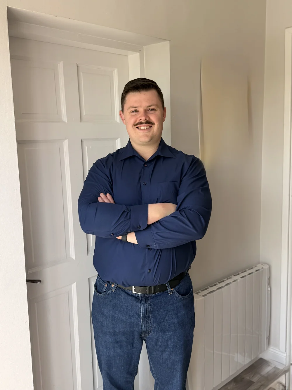 Charlie Johns reviewing website templates for an Irish small business client